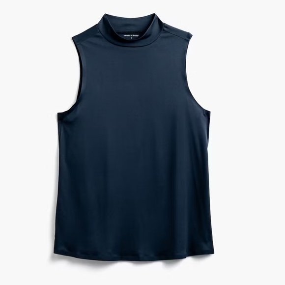Ministry of Supply Luxe Touch mock neck Tank small NAVY NWT - Picture 3 of 7